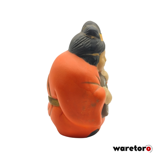Figurine Benzaiten en argile peinte