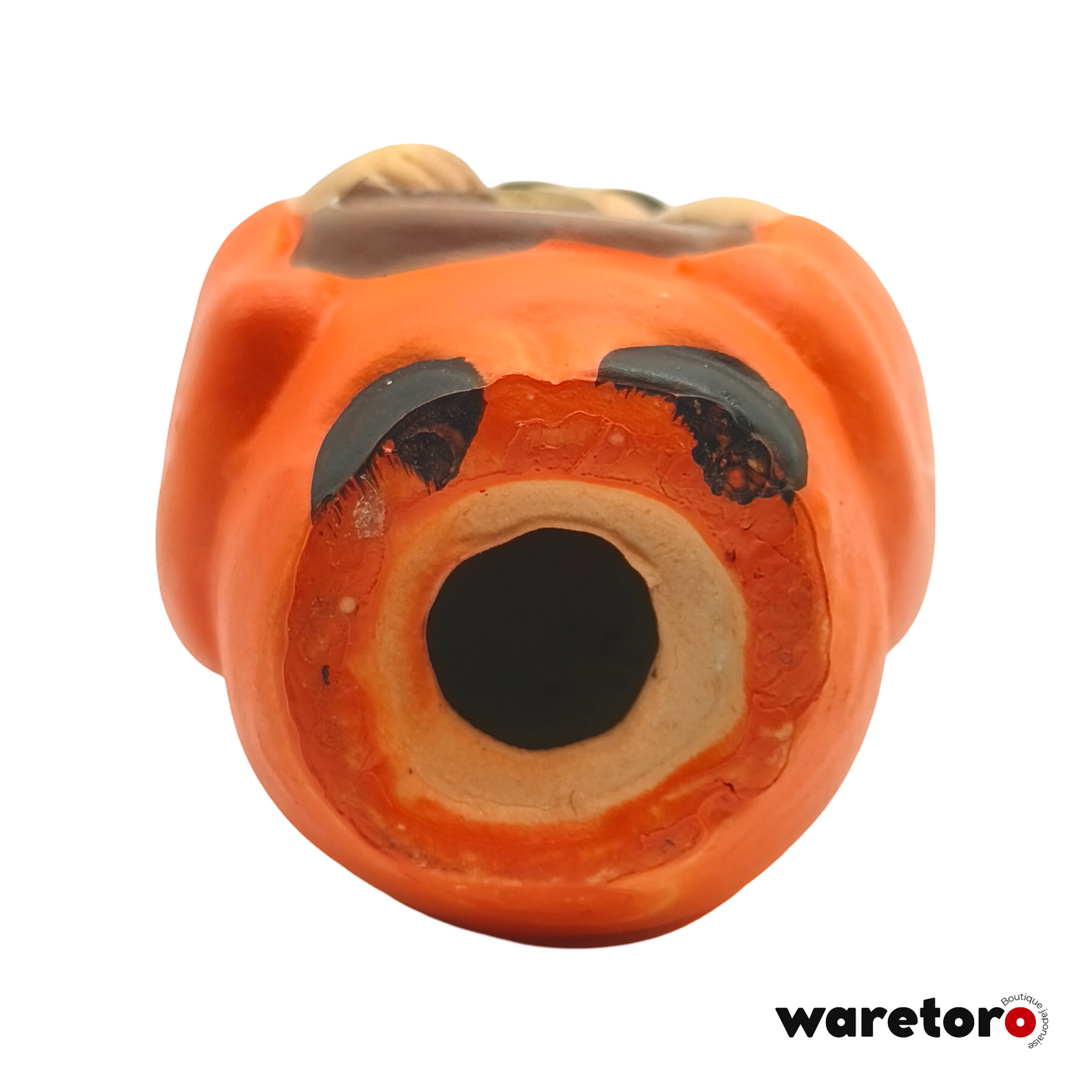 Figurine Benzaiten en argile peinte
