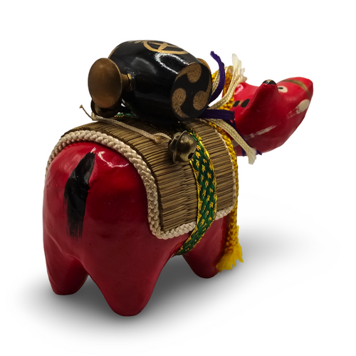 Akabeko d'Aizu au maillet (Fukushima)