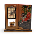 Diorama couple et tigre au bambou