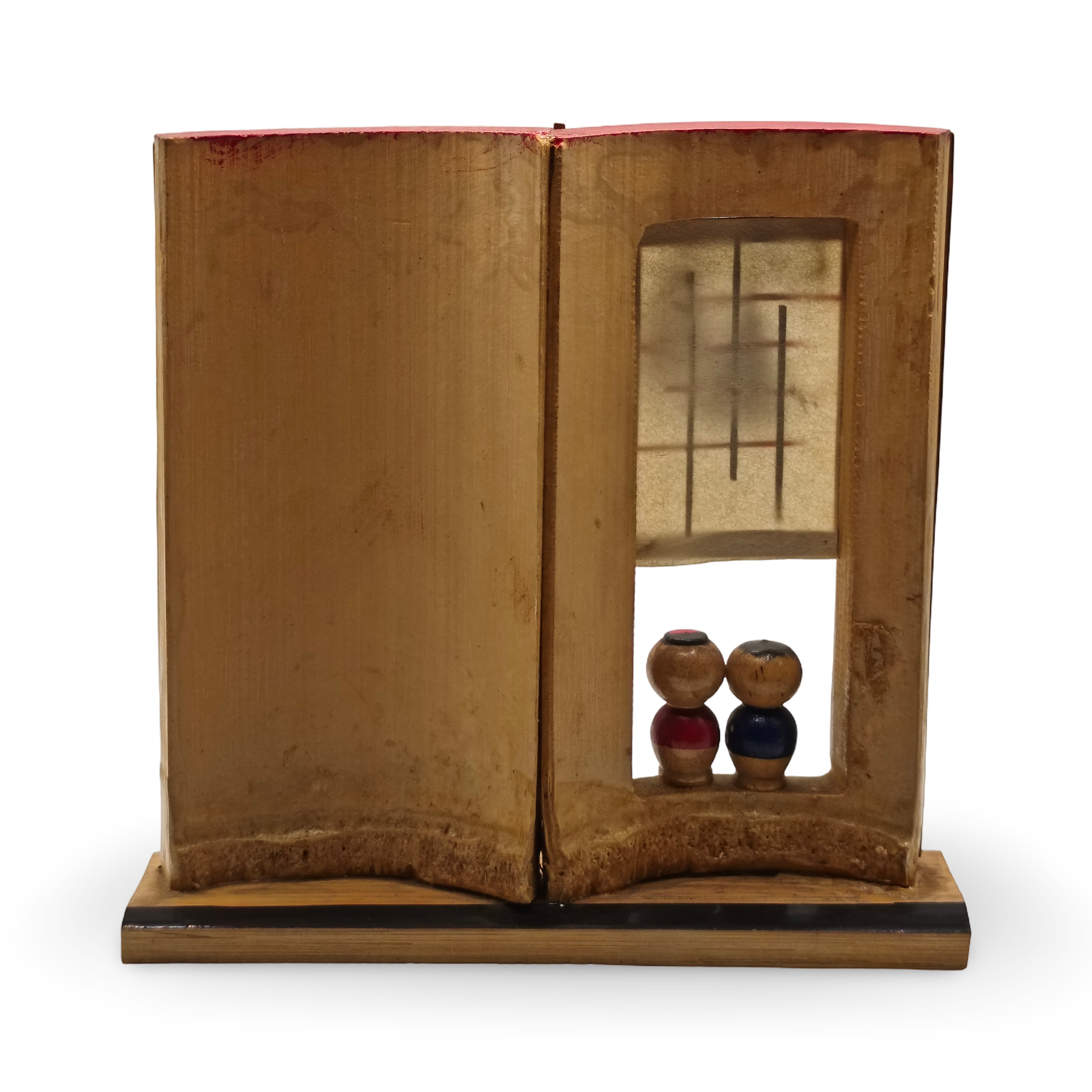 Diorama couple et tigre au bambou