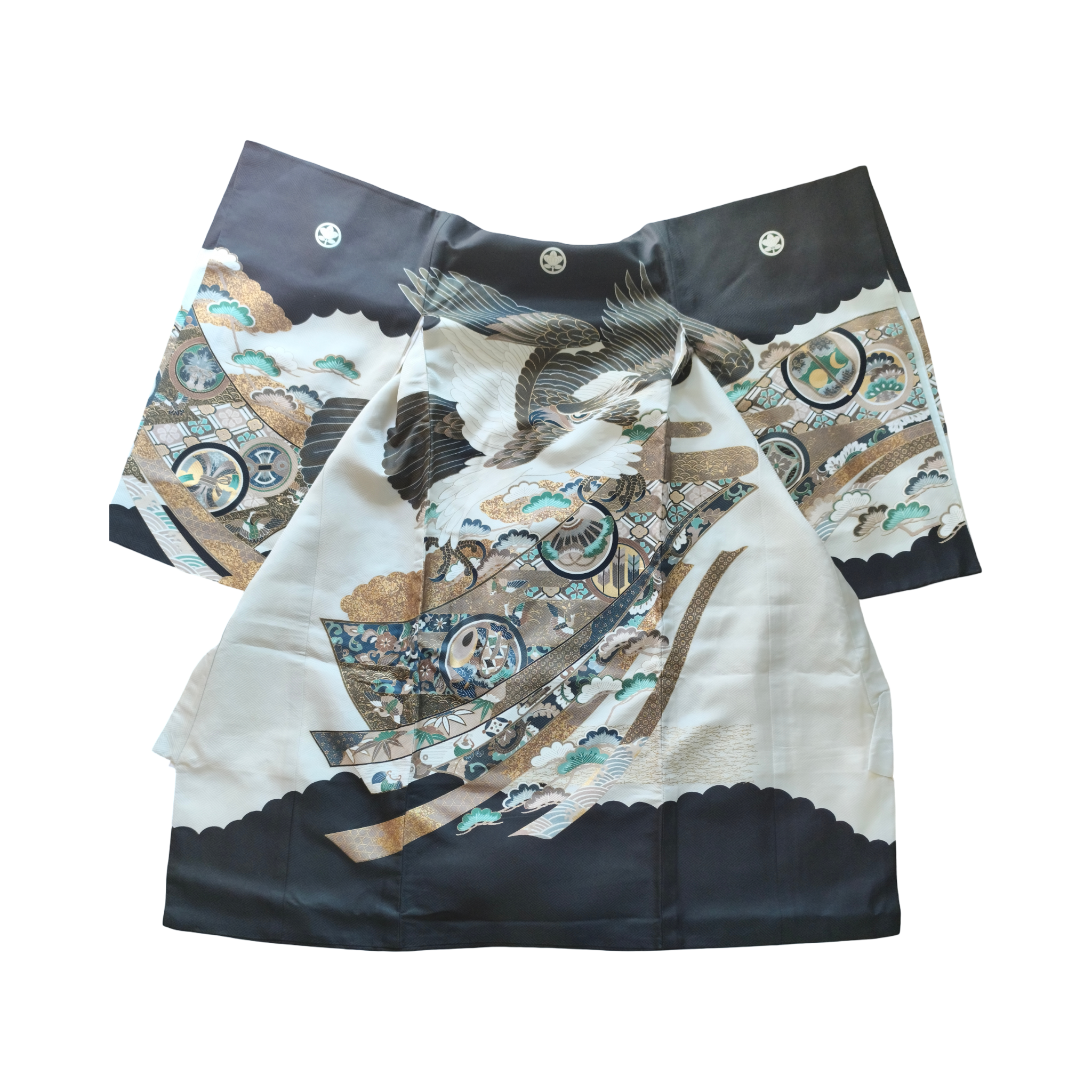 Kimono de cérémonie pour enfant au motif de faucon