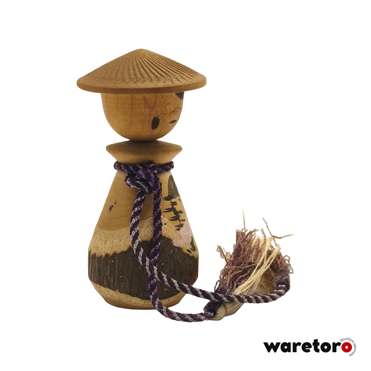 Petite kokeshi omiyage au chapeau