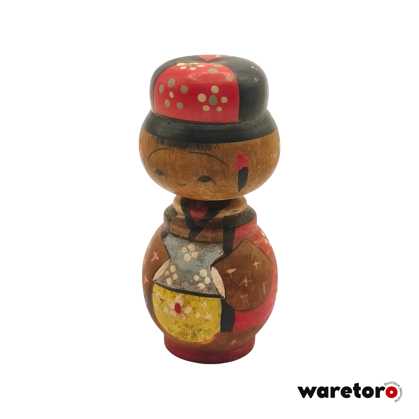 Petite Kokeshi créative rouge
