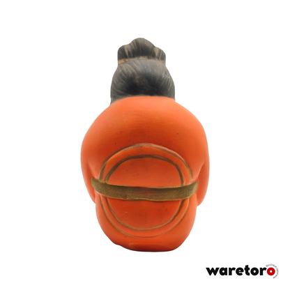 Figurine Benzaiten en argile peinte