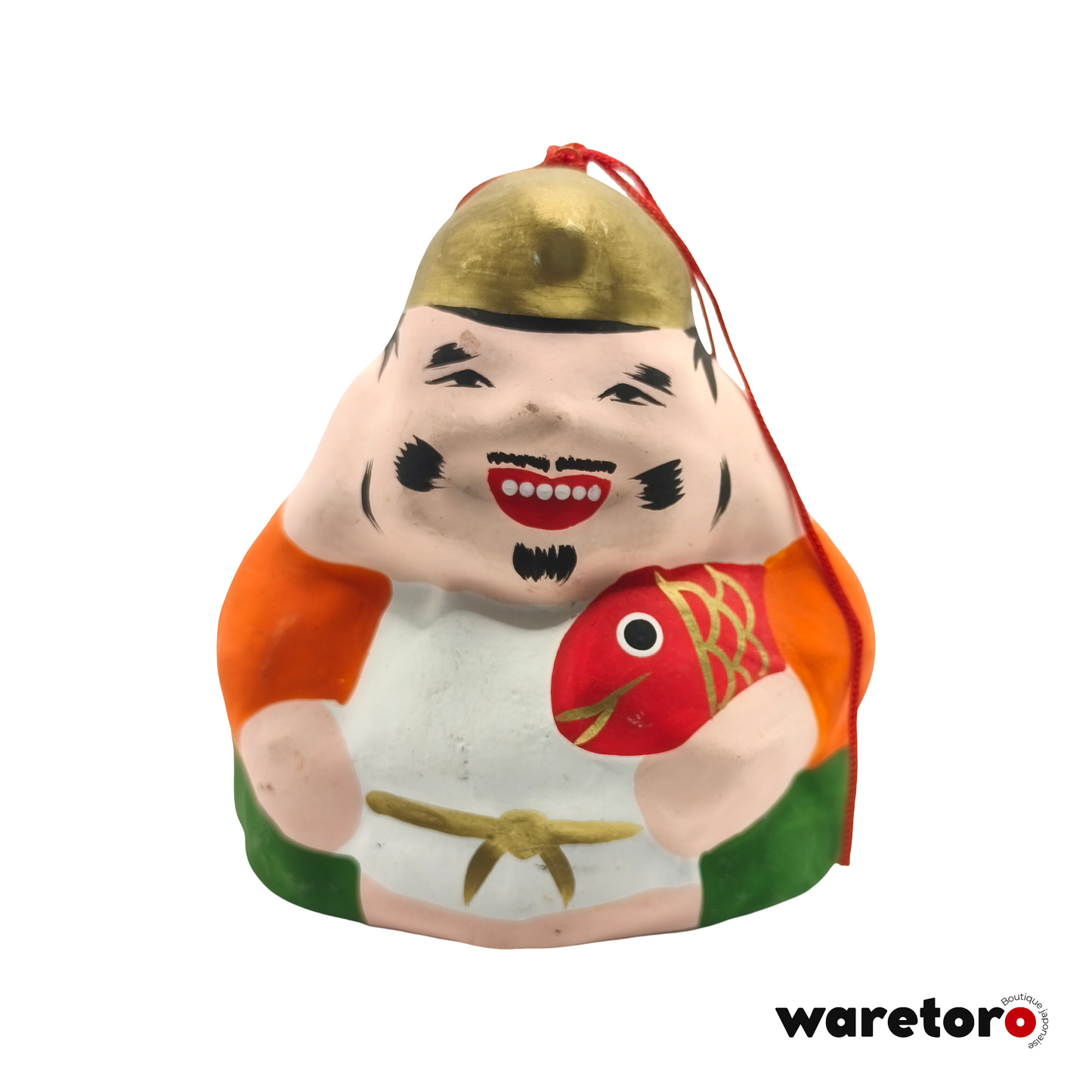 Figurine Ebisu en papier maché hariko